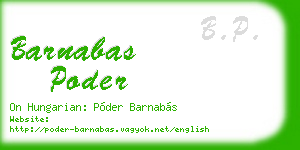 barnabas poder business card