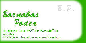 barnabas poder business card